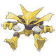 Alakazam’s official artwork in the Pokémon games.